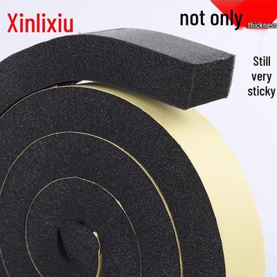 Esponja de PU Suave Negra Ignífuga 30°: Tira de Sellado A prueba de Polvo Adhesiva Unilateral de Alta Elasticidad para Arnés de Cables Electrónicos