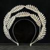 Unique Wheat Leaf Headband Double Layer Hairpiece Bridal Tiaras Stylish Headwear Hair Ornament for Women Costume