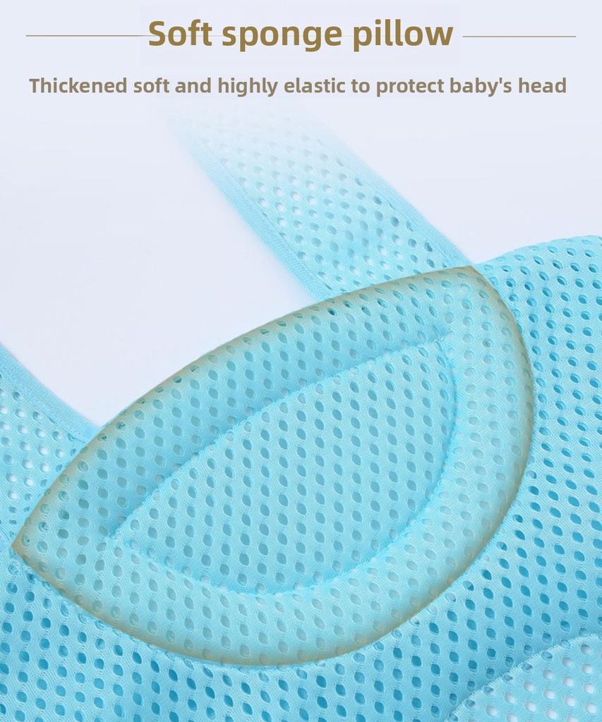 Baby Shower Lying Down Stand Newborn Baby Bath Net Bathtub Sponge Suspended Bath Pad Universal Mesh Bag Does Not Include Basin