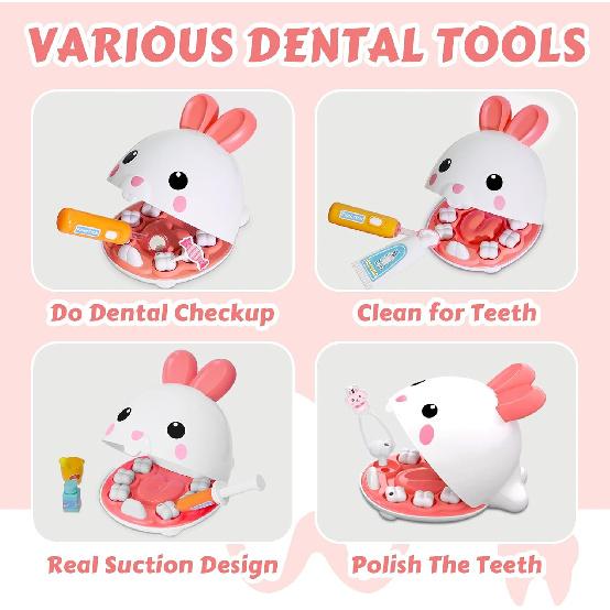 Dentist Kit for Kids - 31 Pcs Doctor Kit for Toddlers 3-5 Pretend Play Kit Toys for Role Play Pretend Playset Kit for Toddlers - Gifts Easter Basket