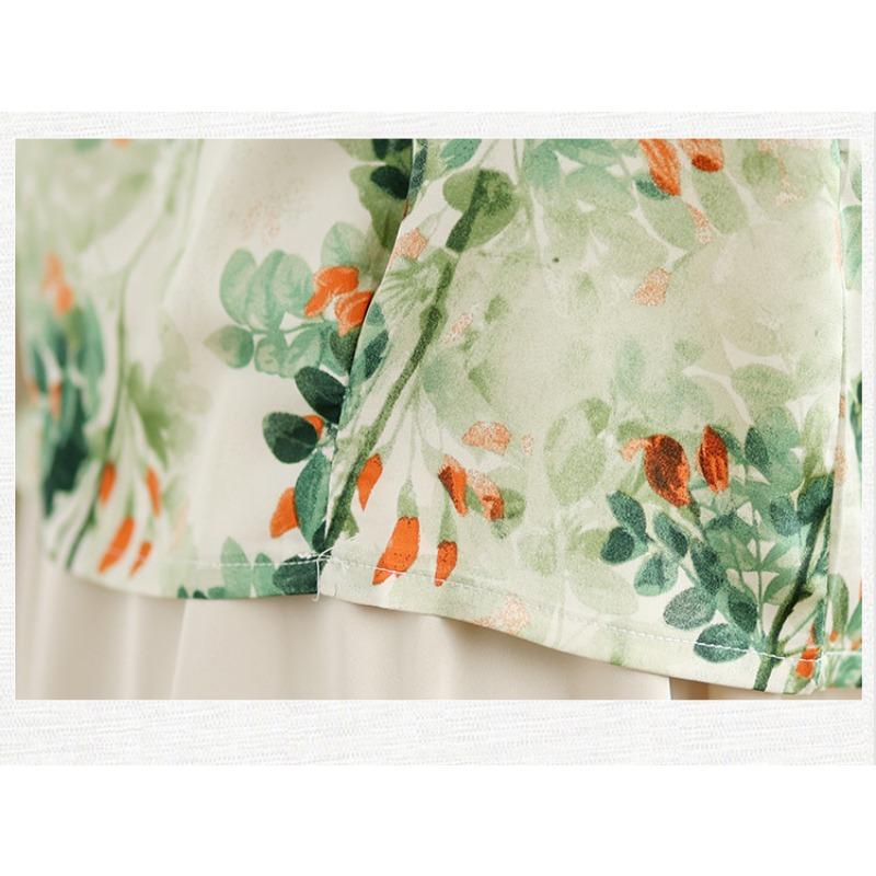 T-Shirt mit kurzen Ärmeln im Western-Stil in großer Größe für ältere Frauen mittleren Alters Frühling Sommer Chiffonhemd Oberteil Blusen & Hemden