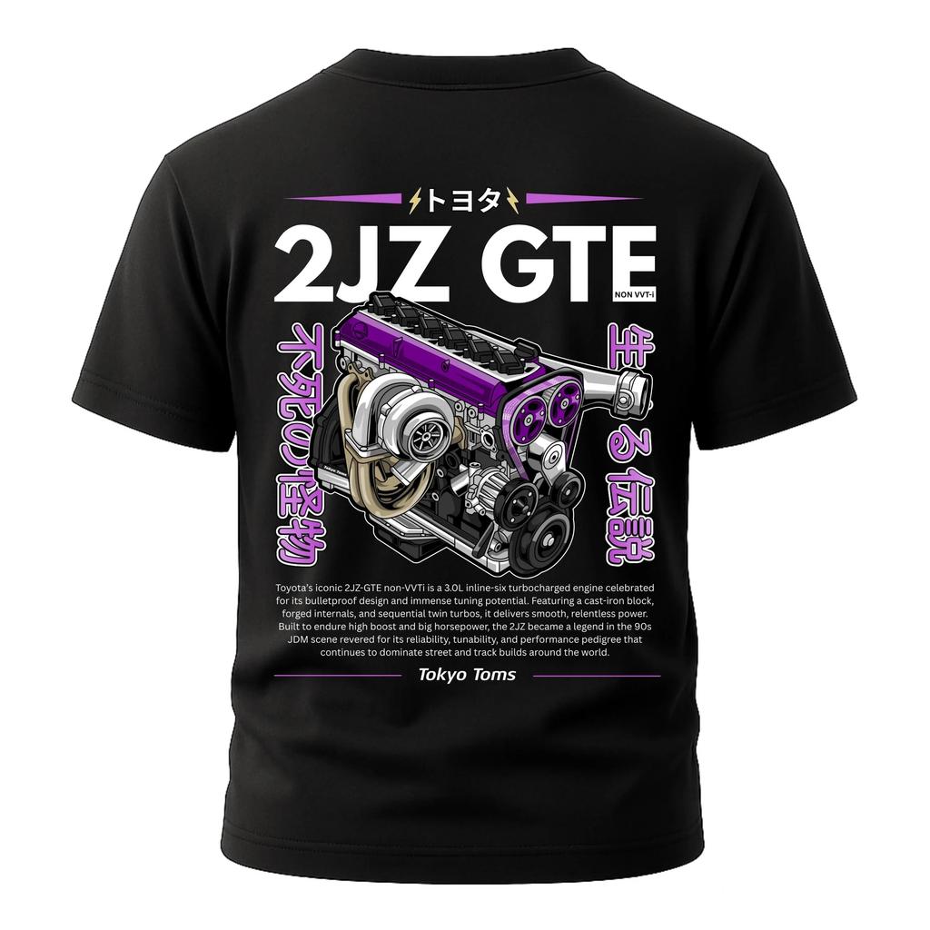 Japanische Autokultur T-Shirt Tokio T-Shirt 2JZ GTE T-Shirt Motor T-Shirt JDM Auto Geschenk 2JZ Motor T-Shirt Auto Typ T-Shirt Geschenk Unisex