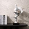 Abstract Resin Handicrafts Geometric Rotating Dancer Sculpture White Statue Decorative Figurines Home Decoration Accessories