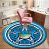Celtic Moon Pentagram Art Round Carpet Chair Cushion Round Entryway Rug, Soft Round Rugs for Living Room, Bedroom, Circle Carpet Decor Gifts