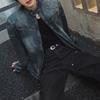 Denim Jacket Men's Autumn and Winter Loose Stand-up Collar Top Korean Style Trendy Handsome Niche Jacket