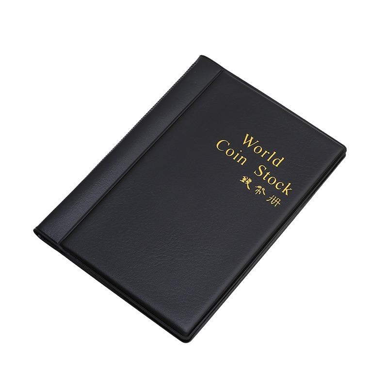 120 Grid Coin Collecting Album Books Coinning Holders World Coinning Storage Collecting Album Book PU Case Collection Pockets чёрный