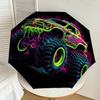 1 Stück Monster Truck Neon Kunstwerk Regenschirm mit Kunststoffgriff, Geeignet für alle Jahreszeiten Zuhause Reisen Outdoor RegenschirmDD628
