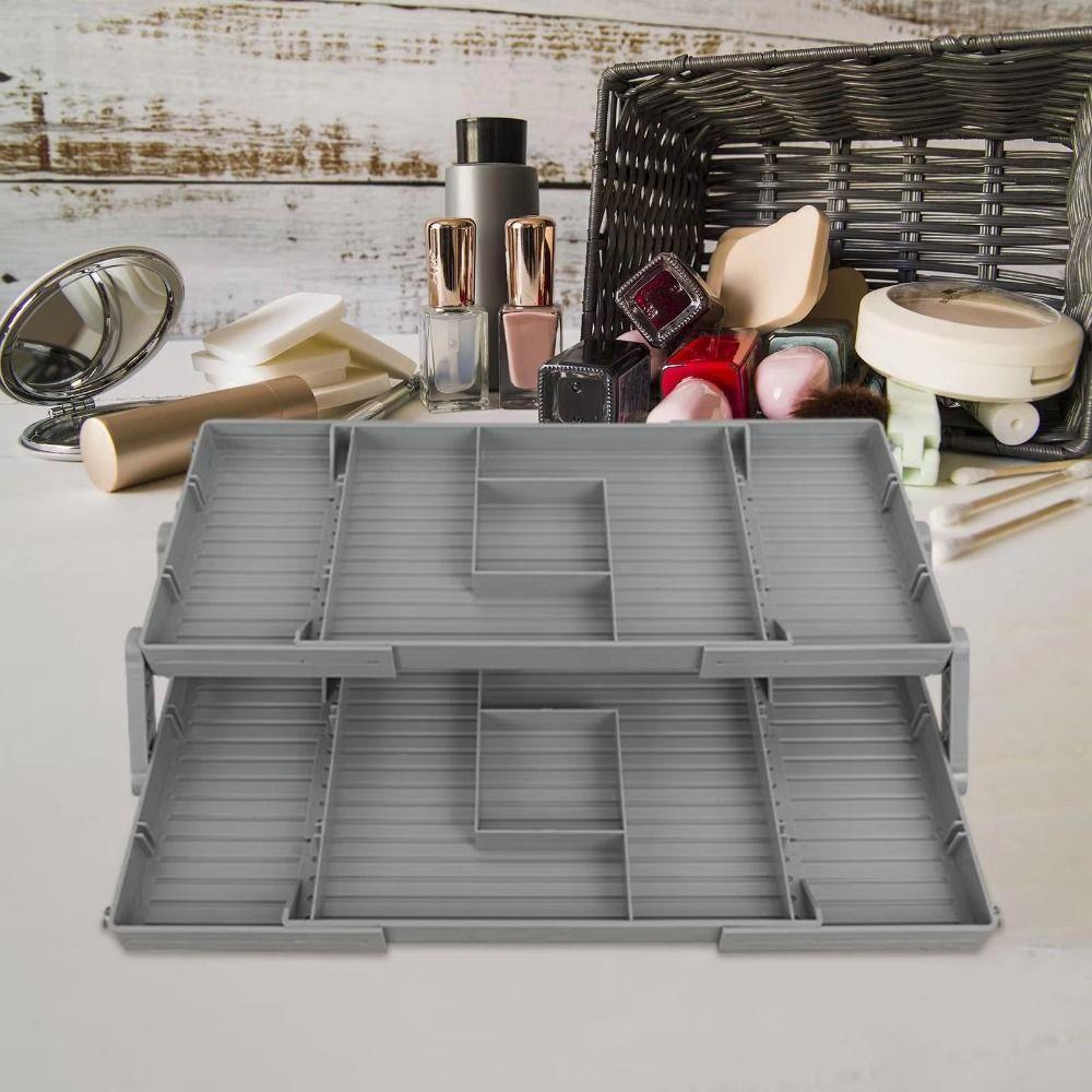 Faltbarer Make-up-Schubladen-Organizer Zusammenklappbarer erweiterbarer Schubladen-Organizer Schminktisch-Organizer