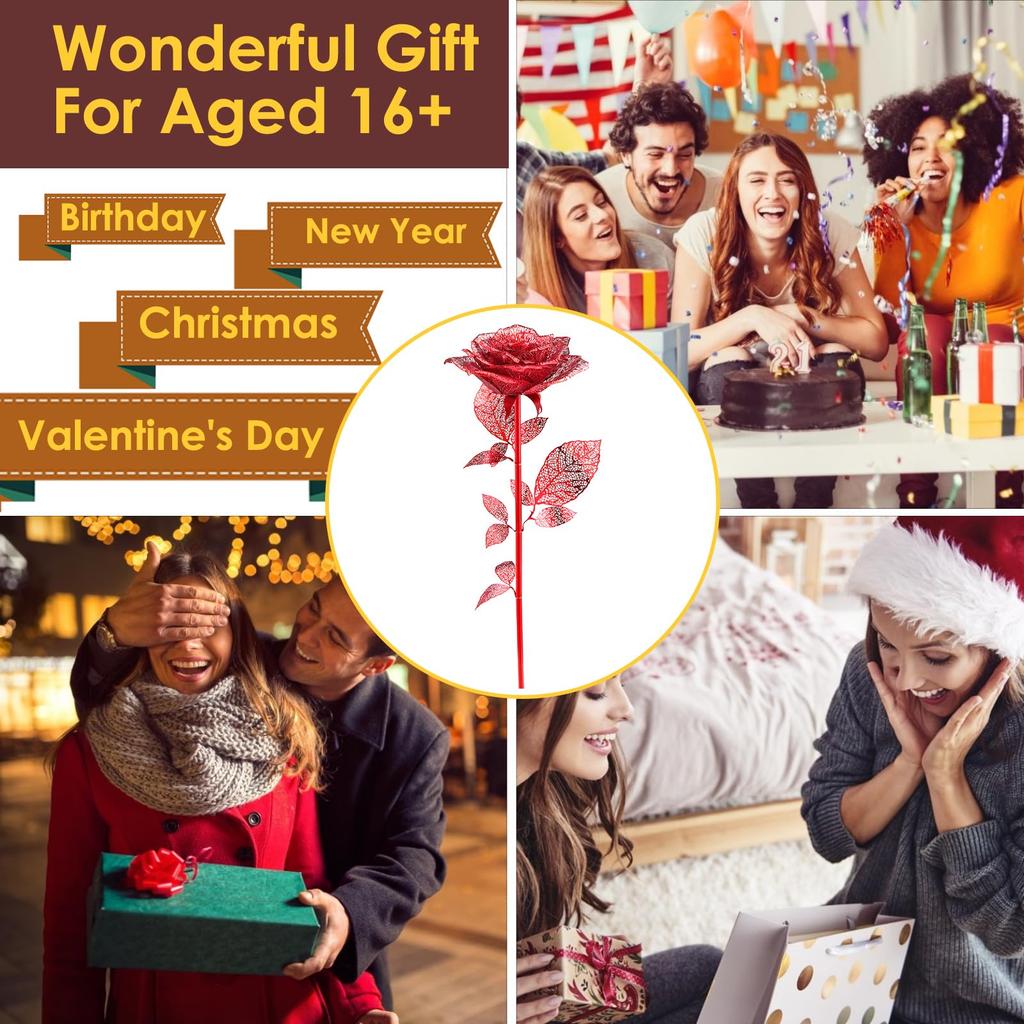 Piececool 3D Metallic Metallic Nano Assembly No Glue Intermediate Ornament Puzzle, Rose, Puzzle, Required, Required, 3-Star Difficulty, Level, Adult,