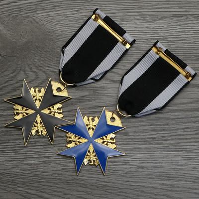 Prussian German Black Max Merit Blue Iron Marx Cross Medal Pin Badge Jewelry Accessories