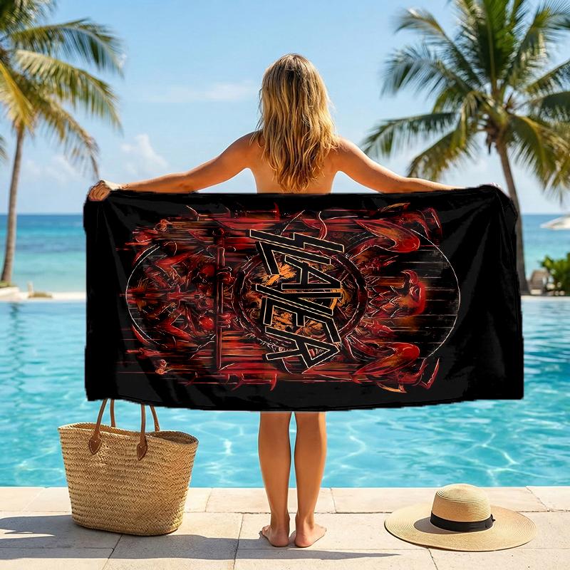 Slayer Blood Fashion Beach Towel: Ideal for Summer Adventures Soft, absorbent and quick drying suitable for swimming and bathing