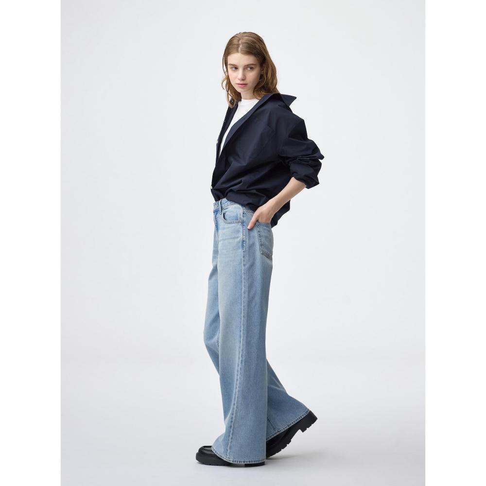 Gu By Uniqlo Baggy Flare Jeans+ec  Length 81.0 Cm 