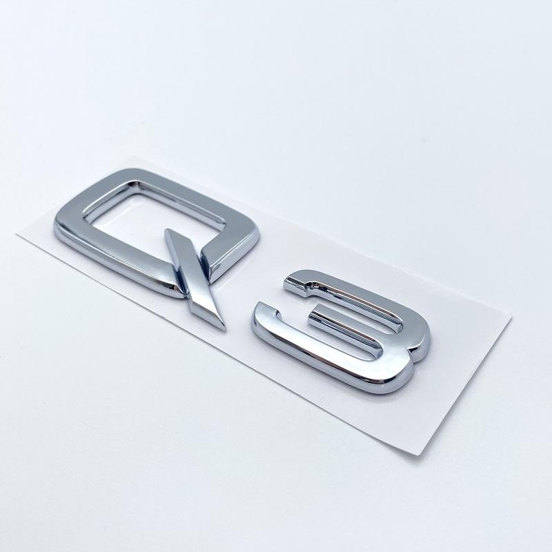 2026 3D ABS Numbers Letters Q2 Q3 Q4 Q5 Q6 Q7 Q8 Emblem for Audi Q series Car Fender Trunk Rear Logo Sticker Black Silver