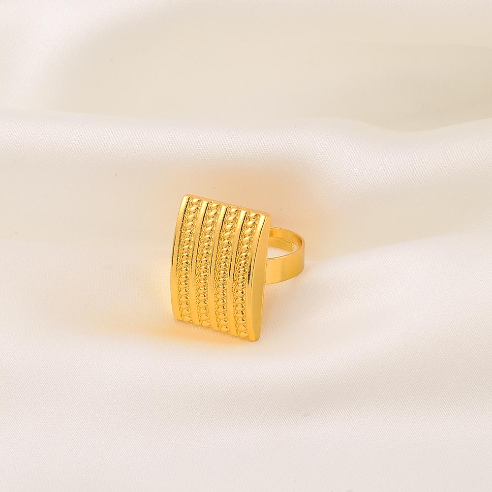 3 Styles Chain Ethiopian Zircon Set Gold Color Eritrea Ethnic Style Habesha Pendant Earrings Ring