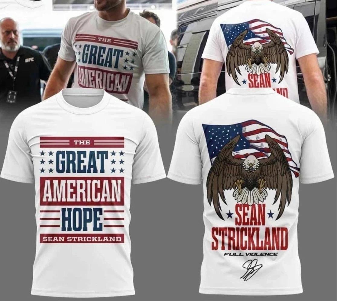 Sean Strickland The Great American Hope T-T-Shirt, size S-5XL. S