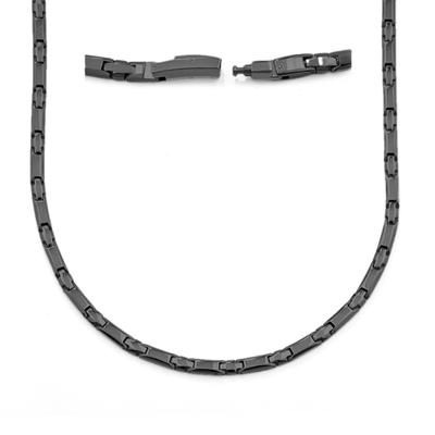 Pure Titanium Germanium Necklace for Black Magnetic Lightweight and Durable 55cm [Hachi] Men, Necklace, Hematite, Design, Unisex,
