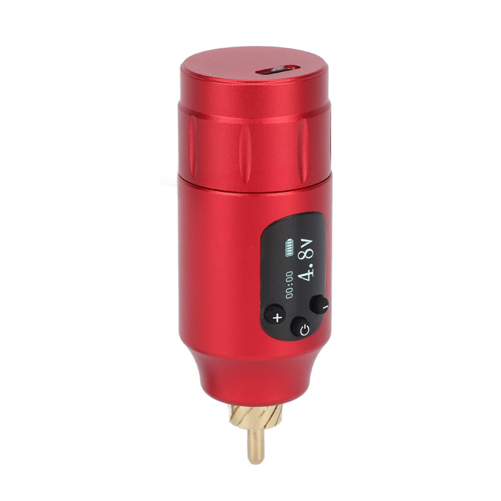 

Беспроводной блок питания для тату, интерфейс RCA, USB-перезаряжаемый блок питания для тату-машинки, красный красный