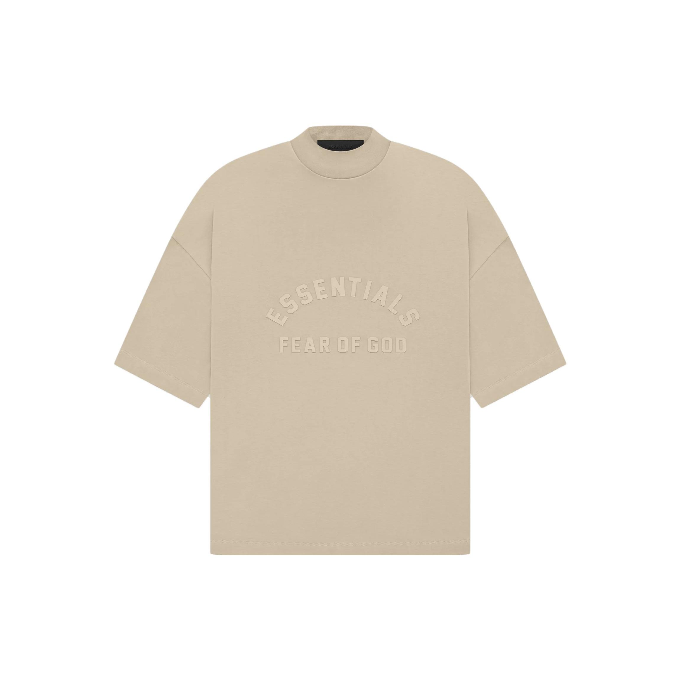 Fear of God Essentials Short-Sleeve Tee Dusty Beige Women Tops Tan 125SP235025FW XL