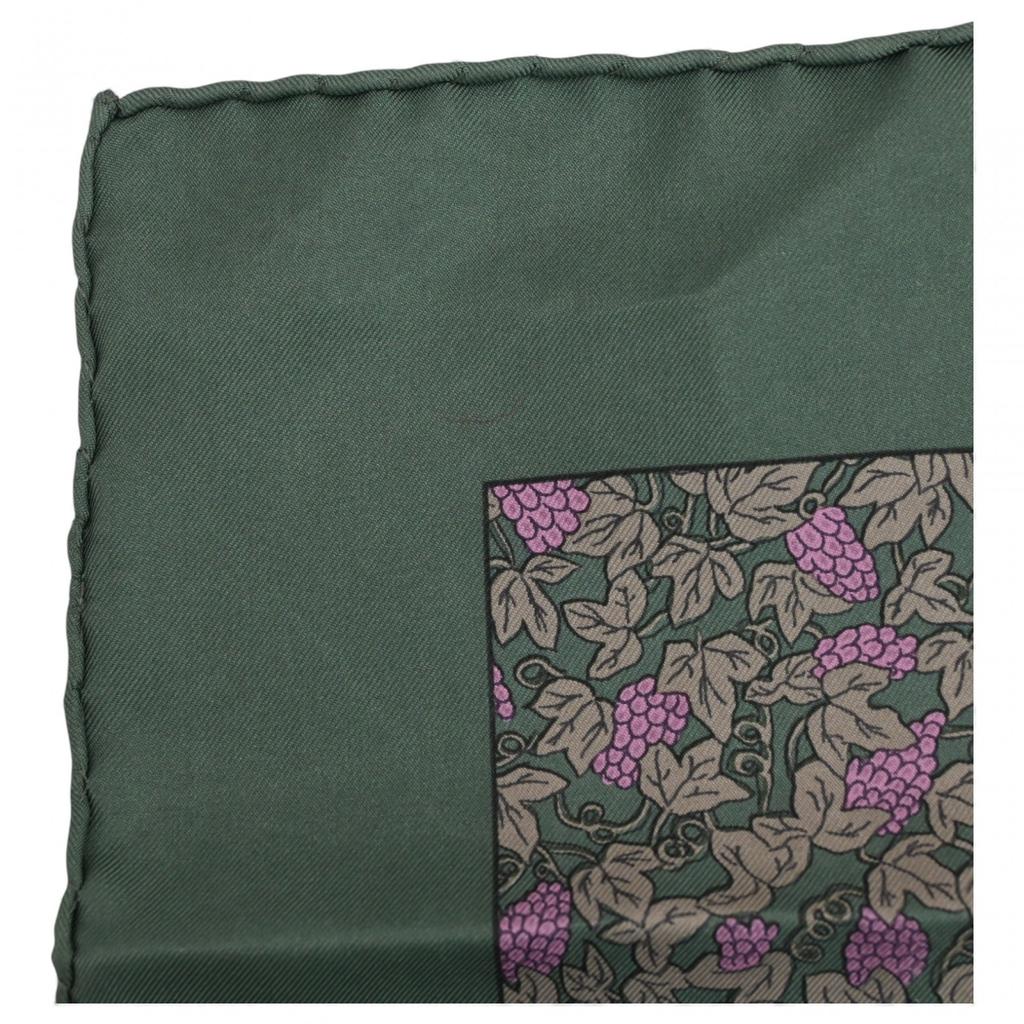 Auth HERMES Petit Carre Scarf Grape Pattern Green He7707kk
