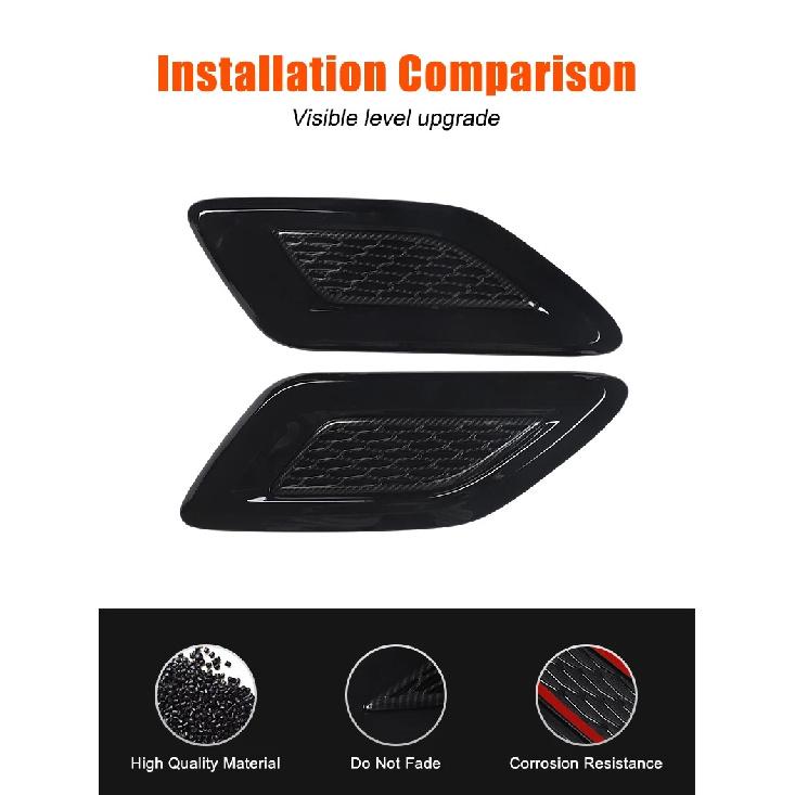 Car Hood Air Vent Cover Trim For Toyota Tacoma 2024-2026 ABS Black Exterior Car Accessories