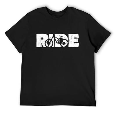 Rijd op je MTB Mountainbike - Wit Grafisch T-shirt effen plus size kleding voor een jongen nieuwe editie zwarte t-shirts voor mannen