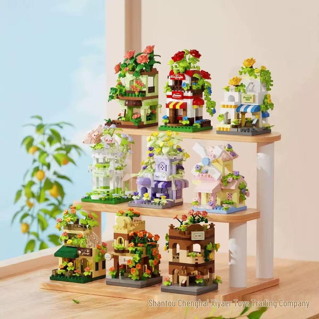 Spring Street Scene Building Blocks DIY Toy - Children's Educational Assembly Set