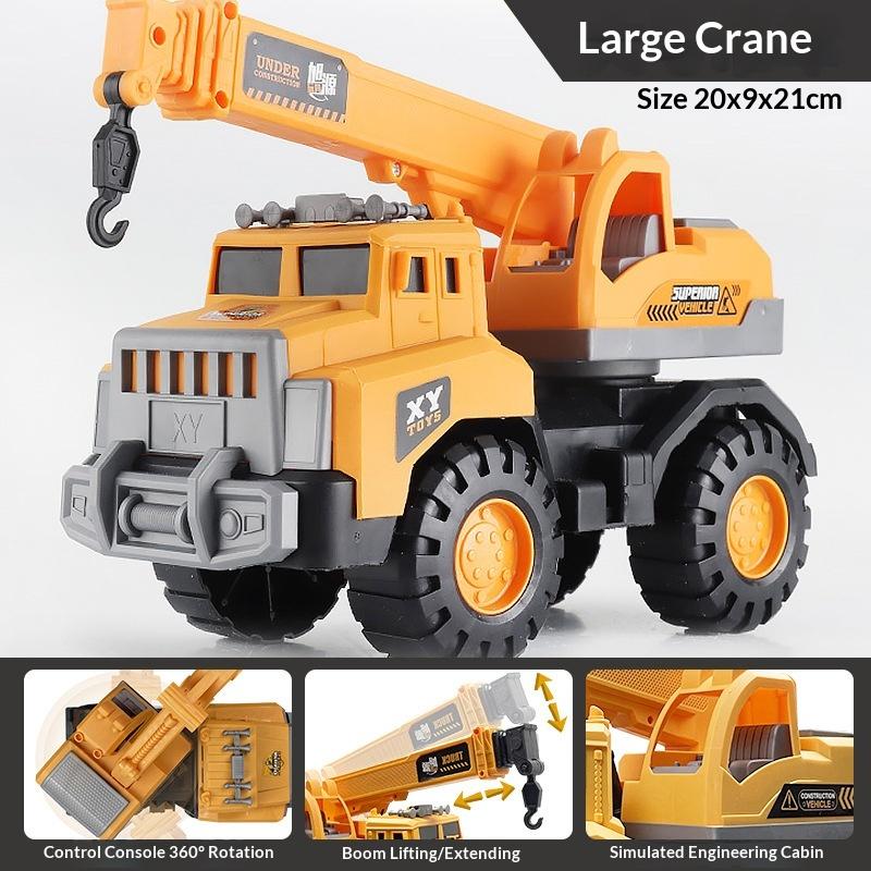 1Pcs Simulation Vehicle Big Toy City Car Concrete Mixer Truck Fire Role Play Boy Gift Construction Vehicle Sliding Bulldozer Toy