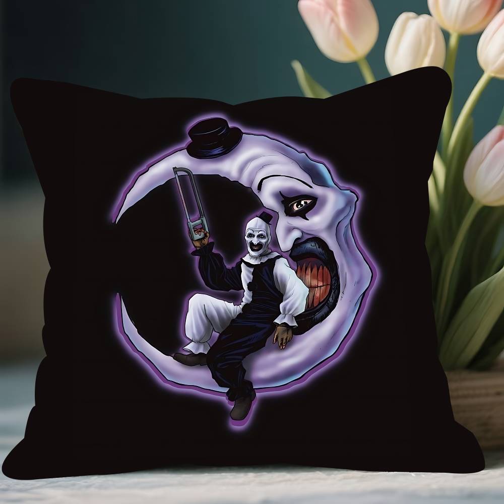 Terrifier Films Clown Pillow Case Removable Washable Cushion Cover – All-Season Soft Linen
