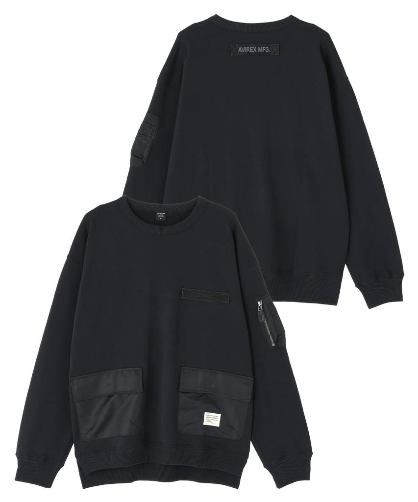 AVIREX MOLETOM GOLA REDONDA TÁTICO Masculino G 010 preto 783-5932006