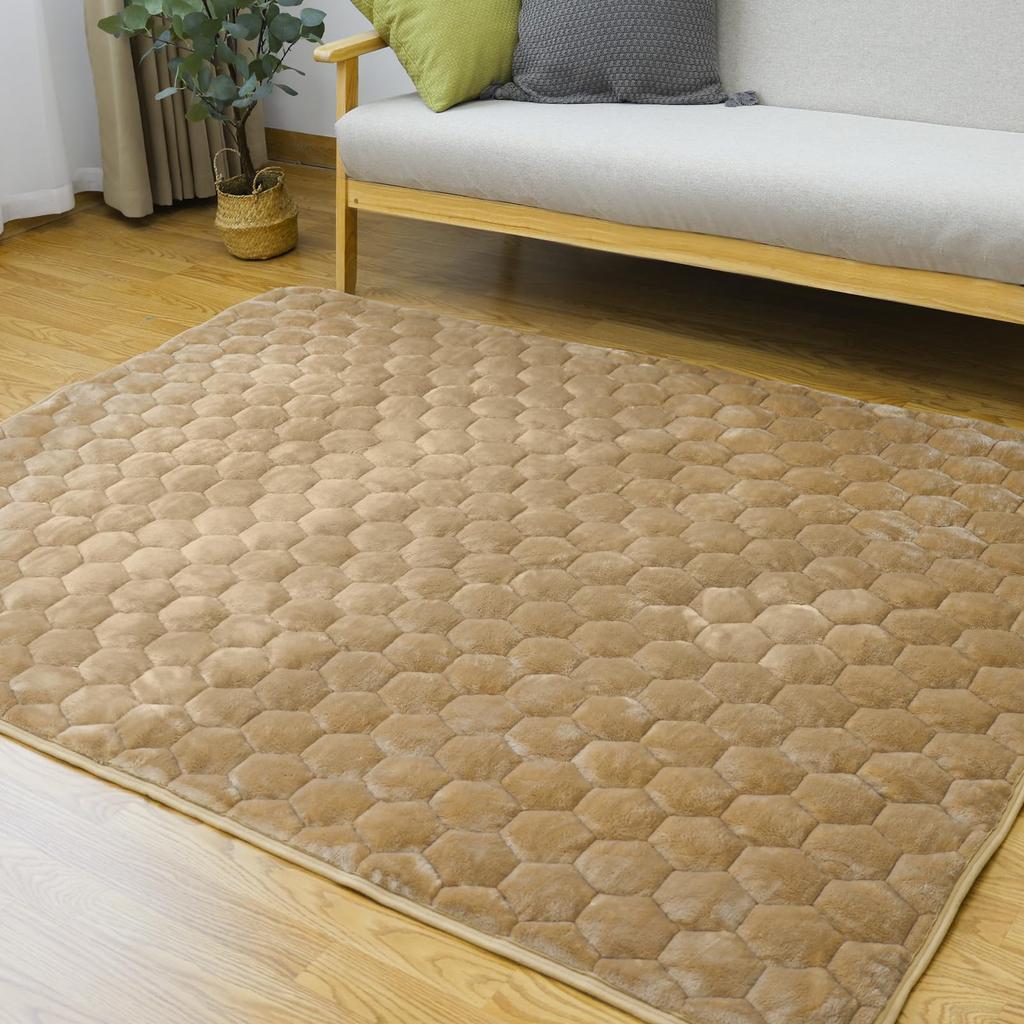 SunshineLife Rug TEIJIN Graphene Insulated Quilted Flannel Rug with Aluminum Comfortable to the and Perfect for Fall and Compatible with Floor Heating