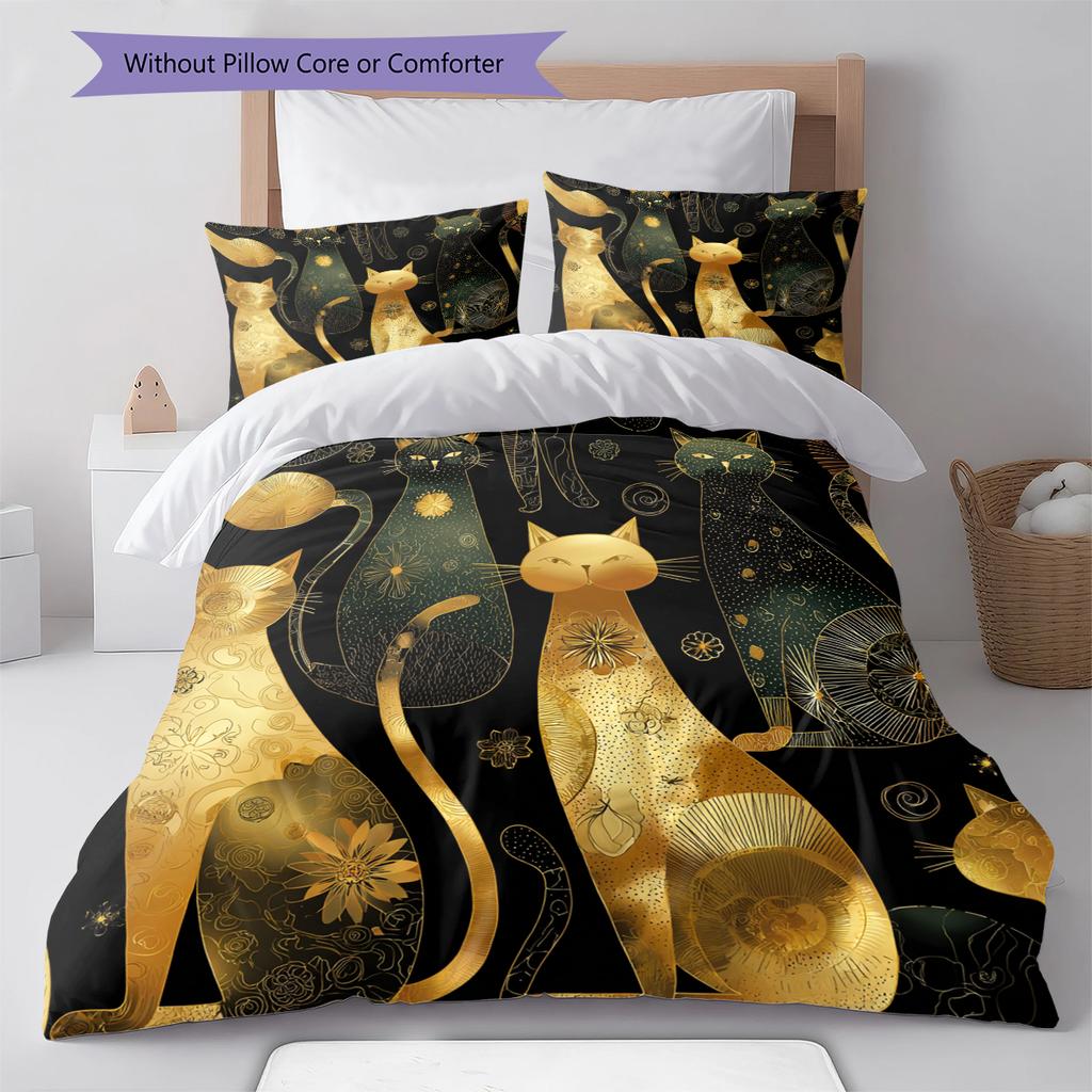 Cartoon Pattern Bedding Quilt Set Quilt Cover Pillowcase Home Decoration Birthday Gift (1 * duvet cover + 2 * pillowcase, without core)