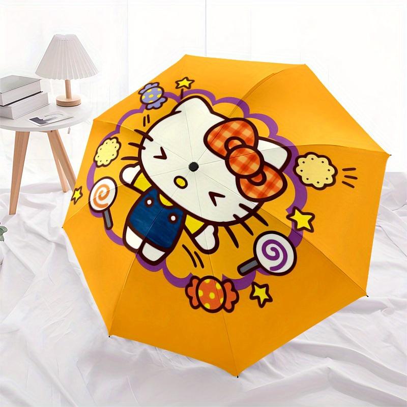 1pc Hello Kitty Halloween Treats Umbrella with Plastic Handle,Suitable for All Seasons Home Travel Outdoor UmbrellaSanlio399