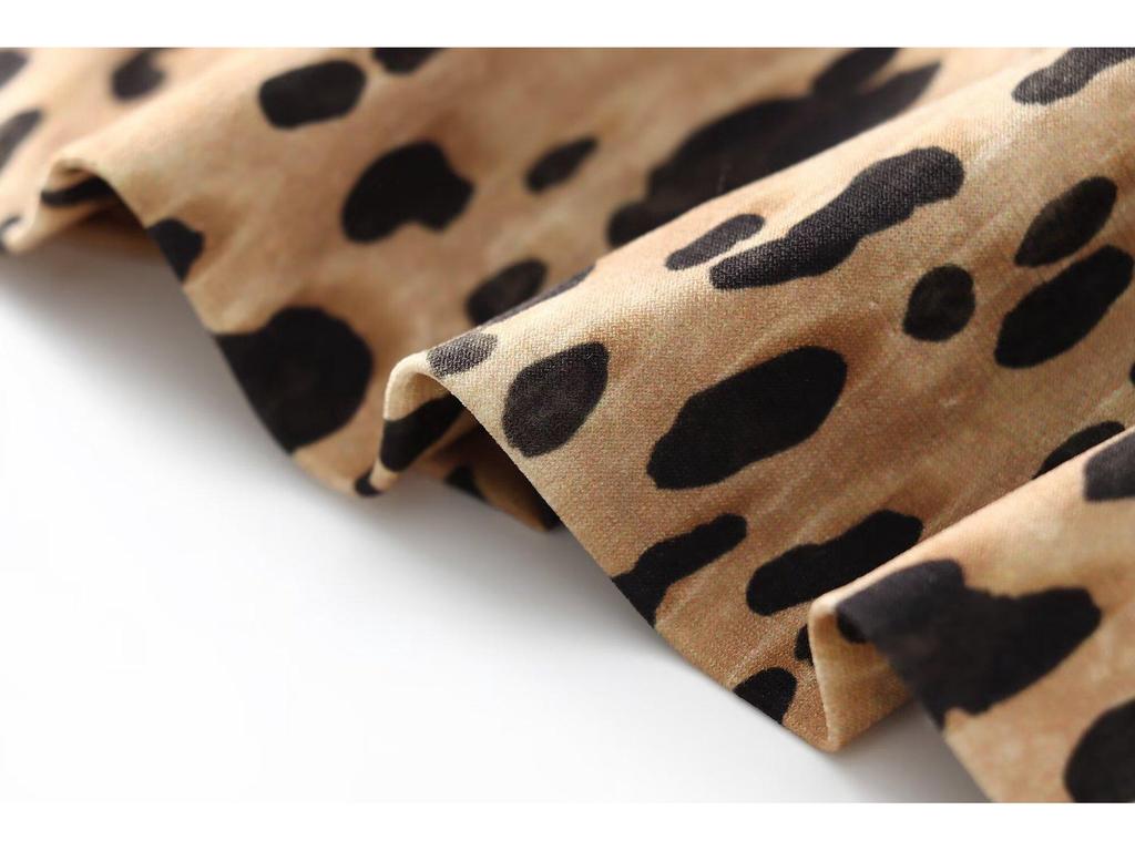 European and American Style Leopard Print Sleeveless Slim Fit Dress - Spring/Summer Collection