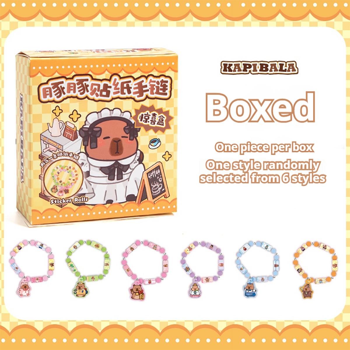 

Браслеты-наклейки с бусинами капибары, милый маленький хомячок, DIY шарм, браслет, забавные украшения ручной работы, подарок на день рождения для детей, девочек белый