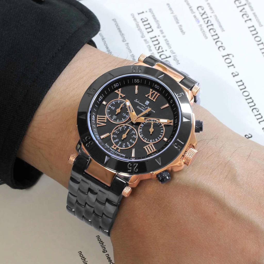Watch Radio Solar Chronograph Limited Model Italian Brand Analog Display published in [Salvatore Mara] Men's [Model magazine] [Product]