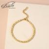 Womens Simple Fashion 3mm Alloy Beaded Bracelet