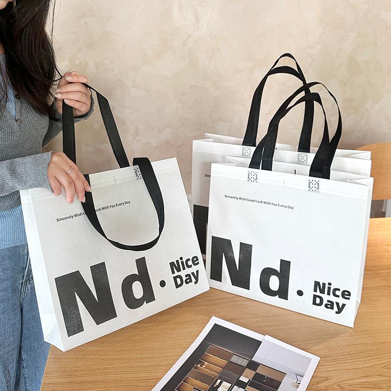 Clothing Store, New Styles, English Laminated Shopping Bags, Women's Handbags, Clothing Packaging Bags, Gift Bags