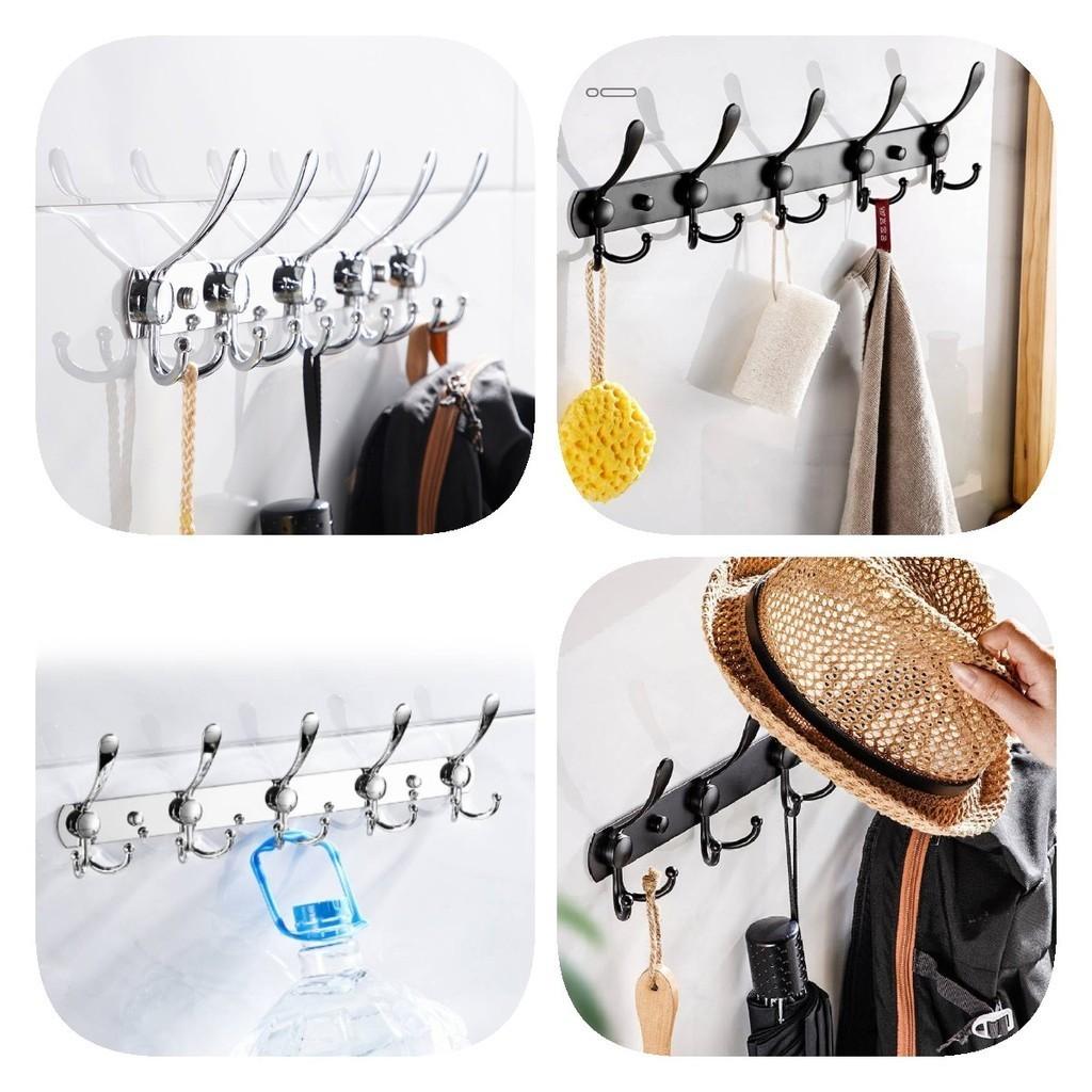 Design Of Hanging Stainless Steel Hangers With Wall Mounted Clothes Hats Hooks