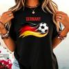 Germany Soccer Brush Stroke German National Flag Graphic TShirt Soccer Part Supplies Clothing Soccer Fans Men Women Cotton Tops
