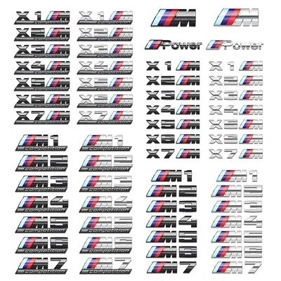 ABS Chrome Car Rear Trunk Emblem Sticker Styling Power Competition for BMW M M1 M2 M3 M4 M5 M6 M7 X7M X2M X3M X4M X5M X6M