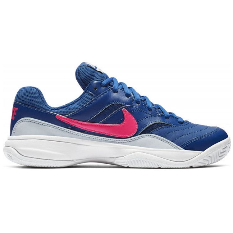Nike Court Lite Shock Absorbing Non-Slip Durable Low-Top Tennis Shoes Women Sneakers Blue Red White 845048-464