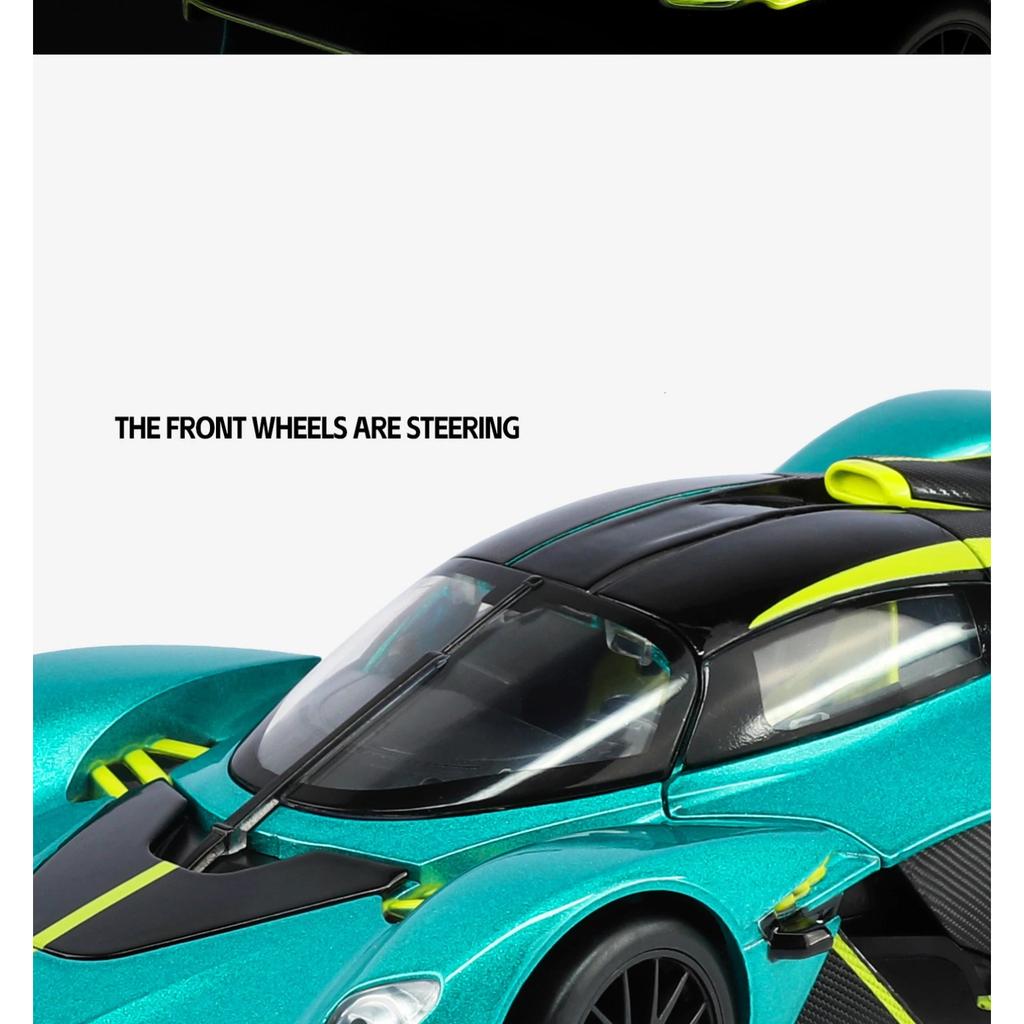 NEW 1/23 Aston Martin Valkyrie Supercar Alloy Model Car Toy Diecasts Metal Casting Sound and Light Car Toys for Children Vehicle