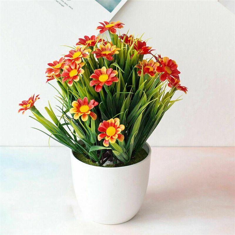 High Quality Artificial Flower Arrangement In Pot For Elegant Garden And Home Spaces
