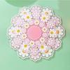 Dekori Pot Mat Silicone Heat-resistant Holder Stylish Floral Design Insulation Pad Cute Hinagiku-chan Coaster Waterproof Multi-purpose Non-slip Thick