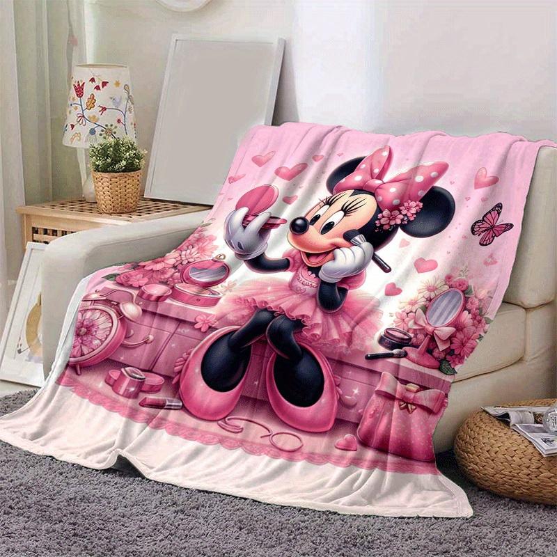 1pc Minnie Printing Blanket - Soft, All-Season Throw for Office Blanket, | Personalized Gift with Adorable Cartoon Design