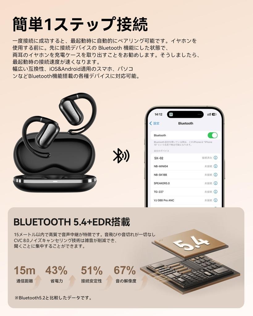 Bluetooth Wireless Earbuds with 6 Silicone AI Smart ENC 90 Hours of 2025 Latest Bluetooth IPX7 HIFI Sound Leakage Innovative Bone Conduction Ideal for