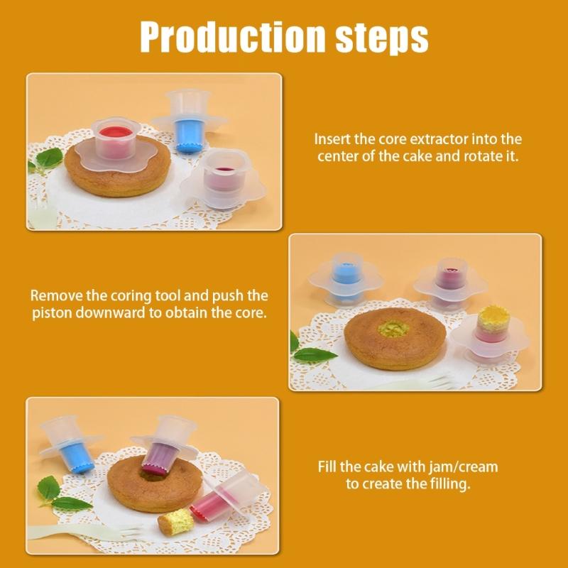 Food Grade Plastic Baking Tool For Cupcake Center Extraction And Dessert Creation Cake Corer Model Digging Hole Devices