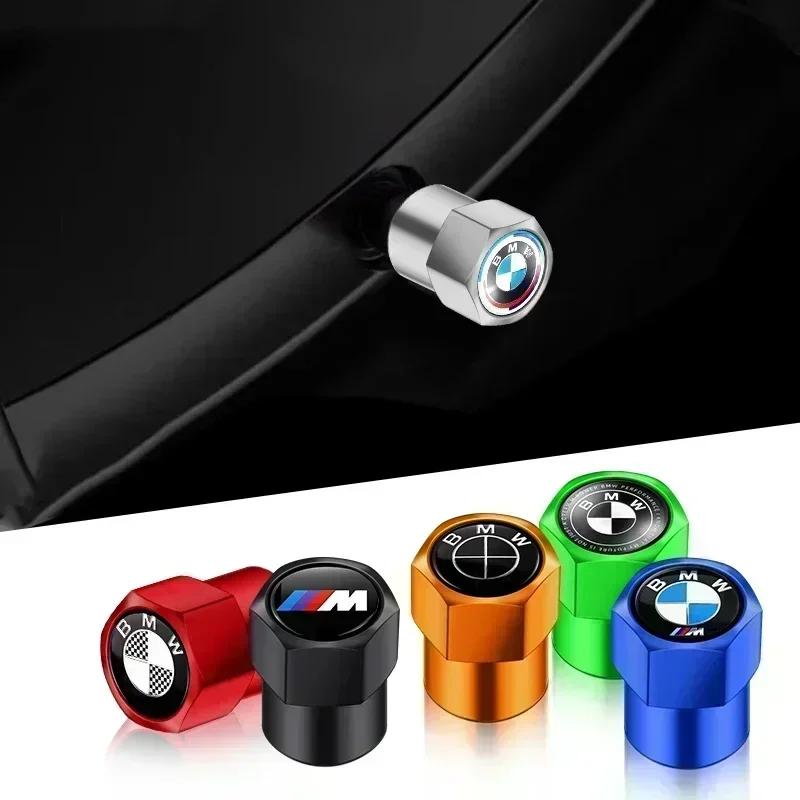 4Pcs Car Wheel Tire Valve Caps Tyre Stem Cover Bolt-In Accessories For BMW 1 3 5 7 Series M Performance M3 M5 M6 F01 F20 F10