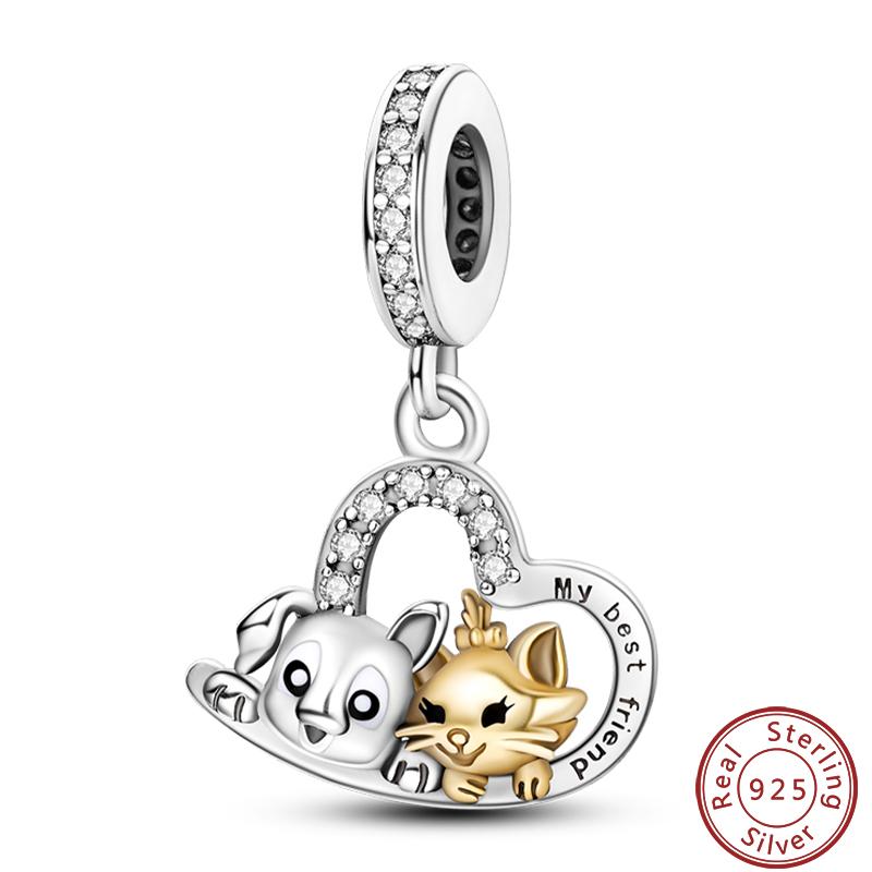 Copper Sincere Emotions Multiple Styles Heart-Shaped Romantic Charms Beads 3Mm Diy Fine Jewelry Making