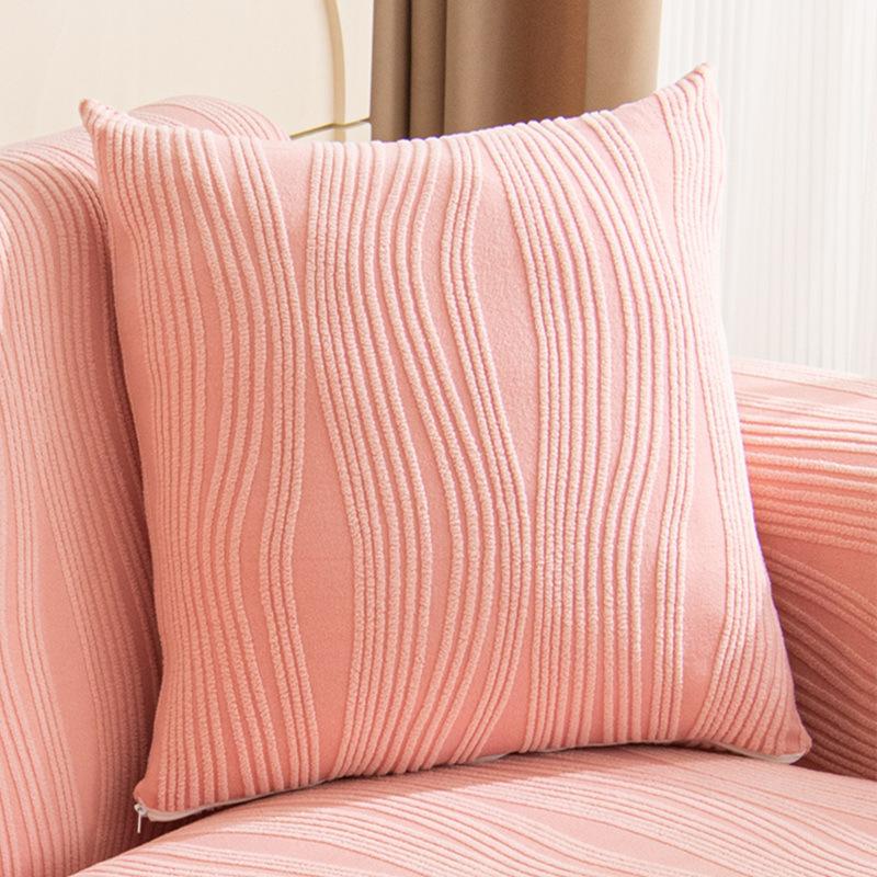 Nordic Style Solid Color Striped Corduroy Decorative Pillowcase Cushion Pillow Cover Soft Throw Pillow Case for Couch Sofa Bed